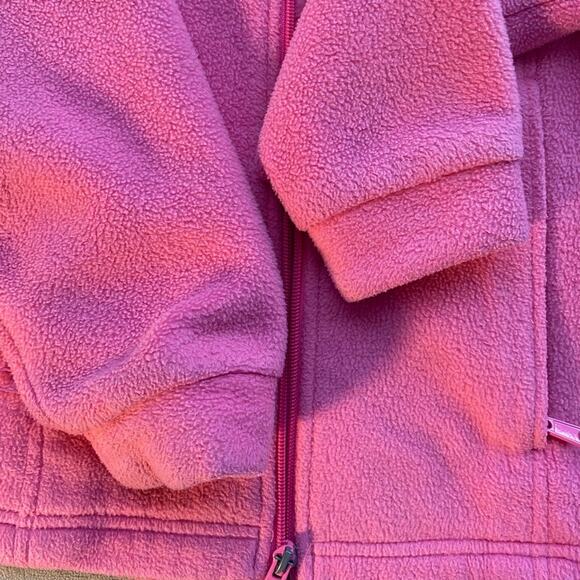 Columbia Girl’s Fleece Zip up Jacket Color Pink Size 7/8 *See description - Picture 7 of 10